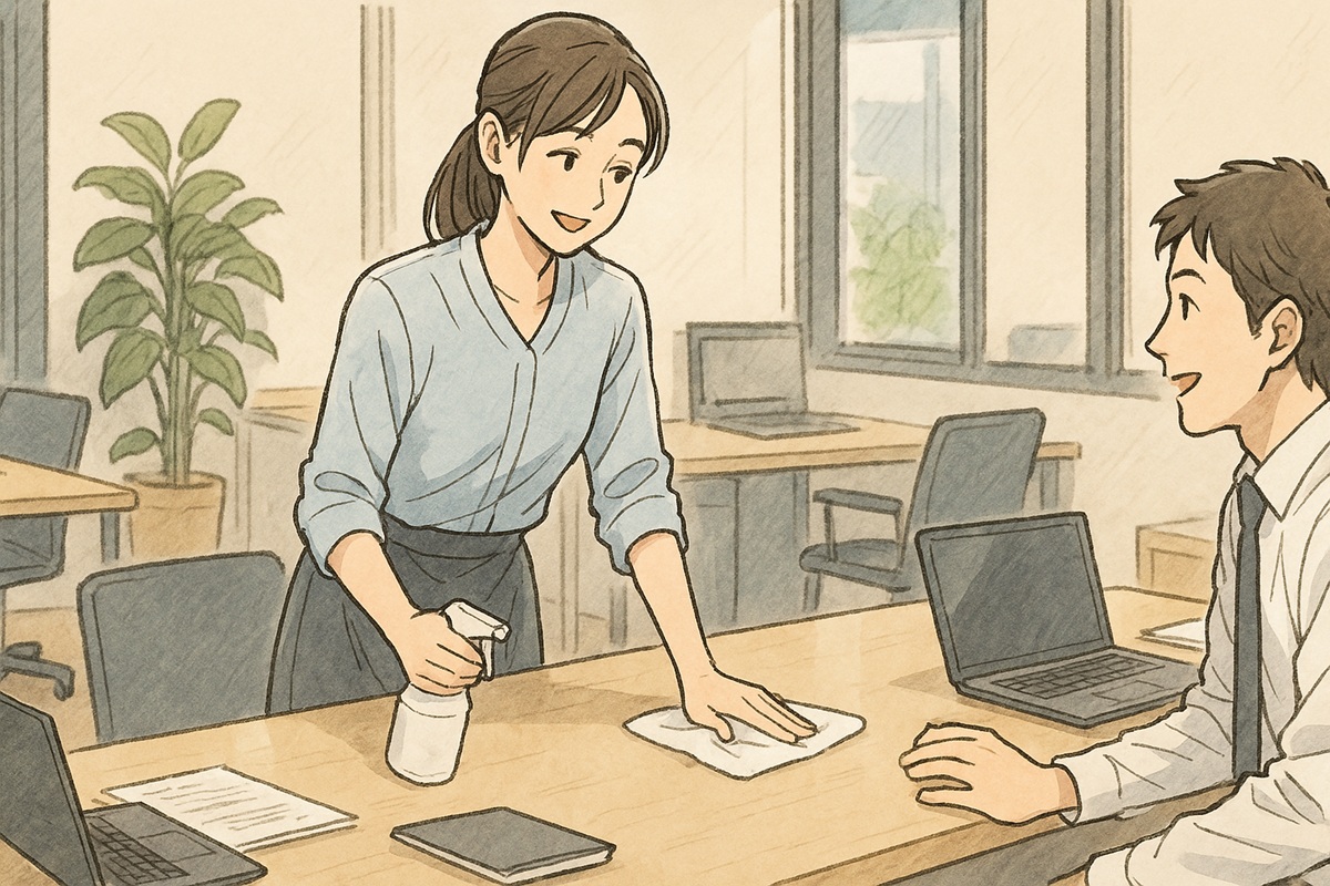 綺麗好きな女性の職場での好印象行動