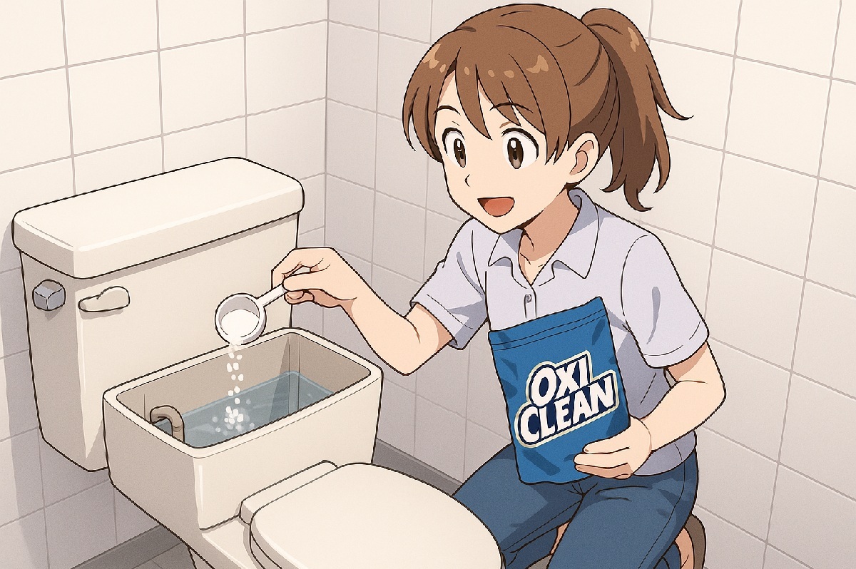 オキシクリーンでのトイレタンクを掃除方法