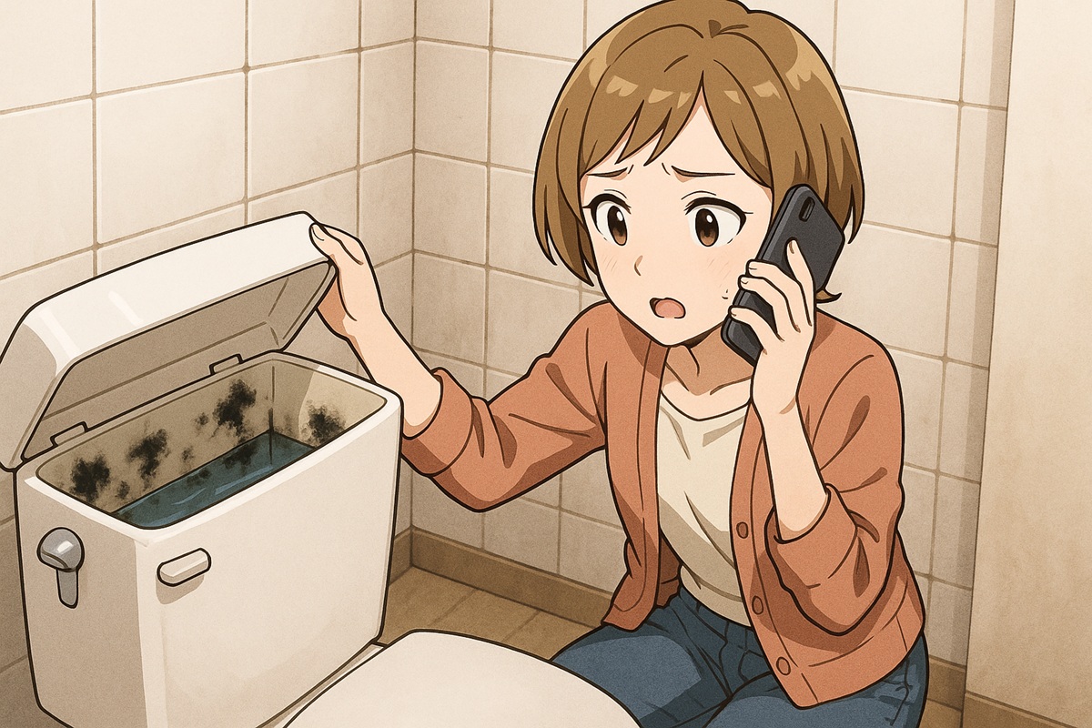 カビだらけな賃貸でのトイレタンク対処方法