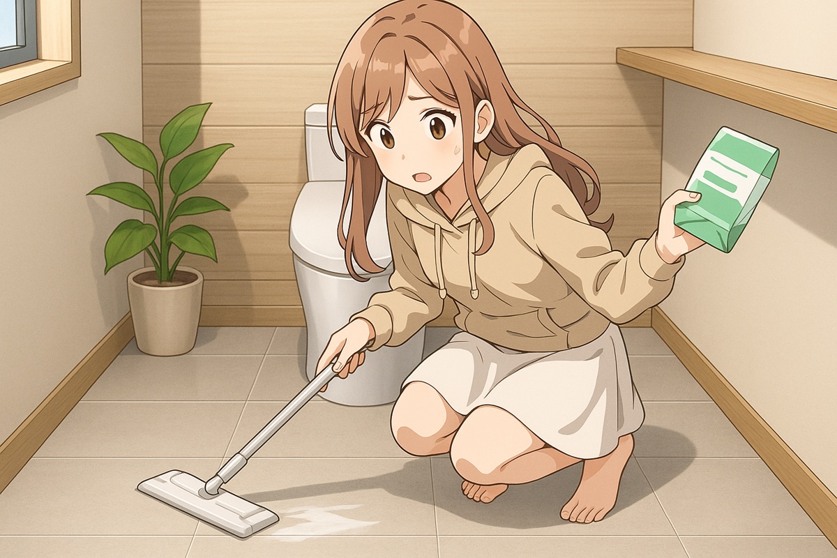 トイレクイックルで床が白くなるのはなぜか