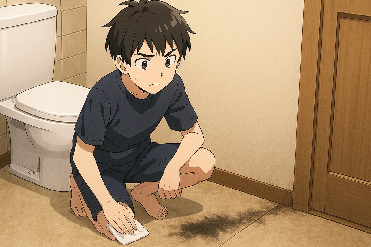 トイレの床の黒ずみができるわけ