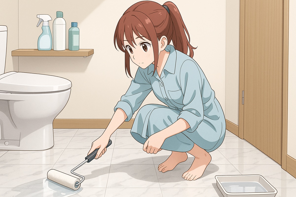 トイレの床のクッションフロアの黒ずみ対策