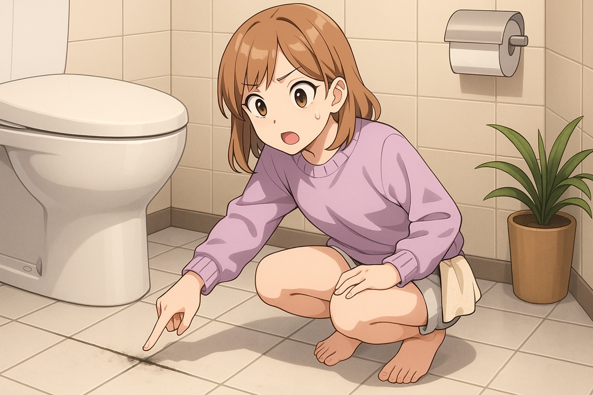 トイレタイルの黒ずみの主な原因とは