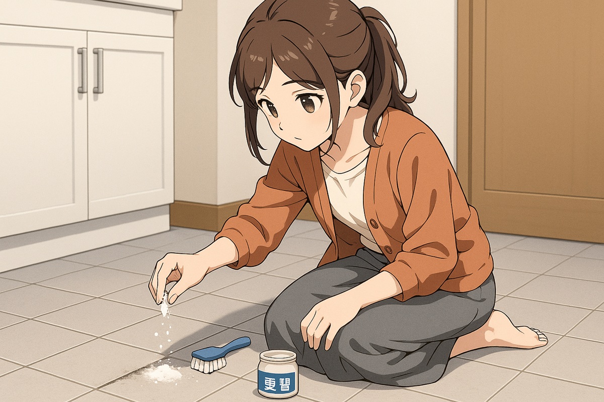 重曹を使ったトイレタイルの黒ずみ掃除方法