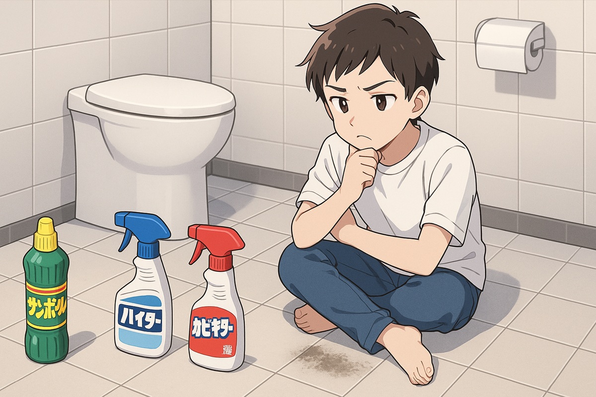 トイレタイルの黒ずみにおける市販洗剤の選び方と比較