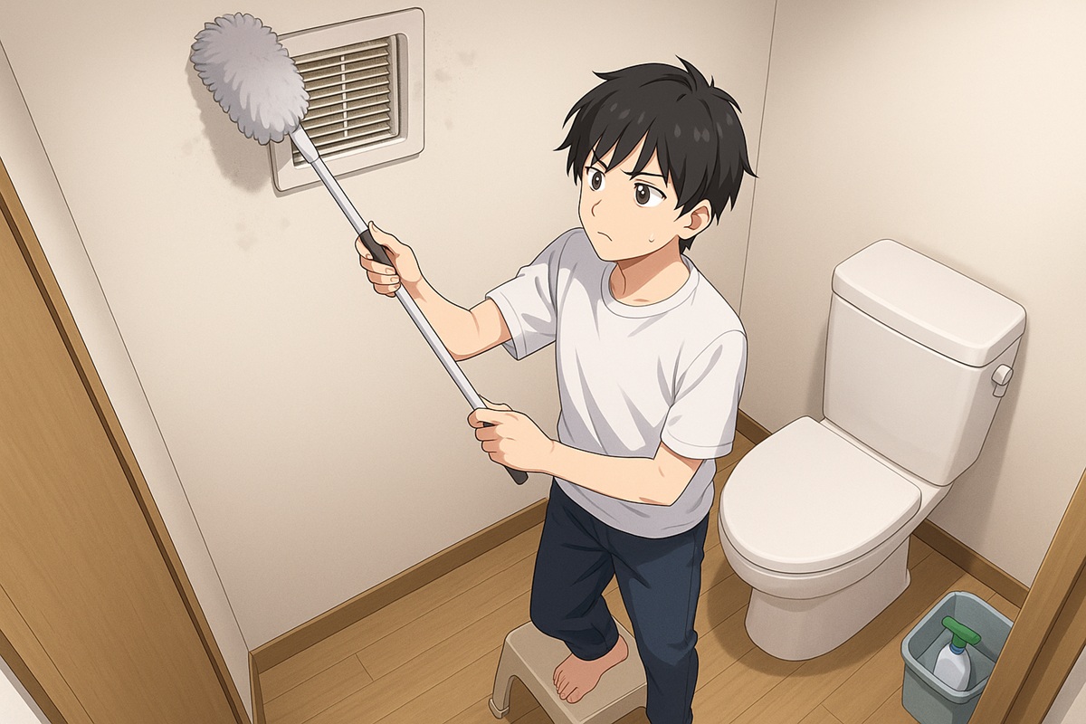 トイレの換気扇を外せないタイプでできる掃除方法