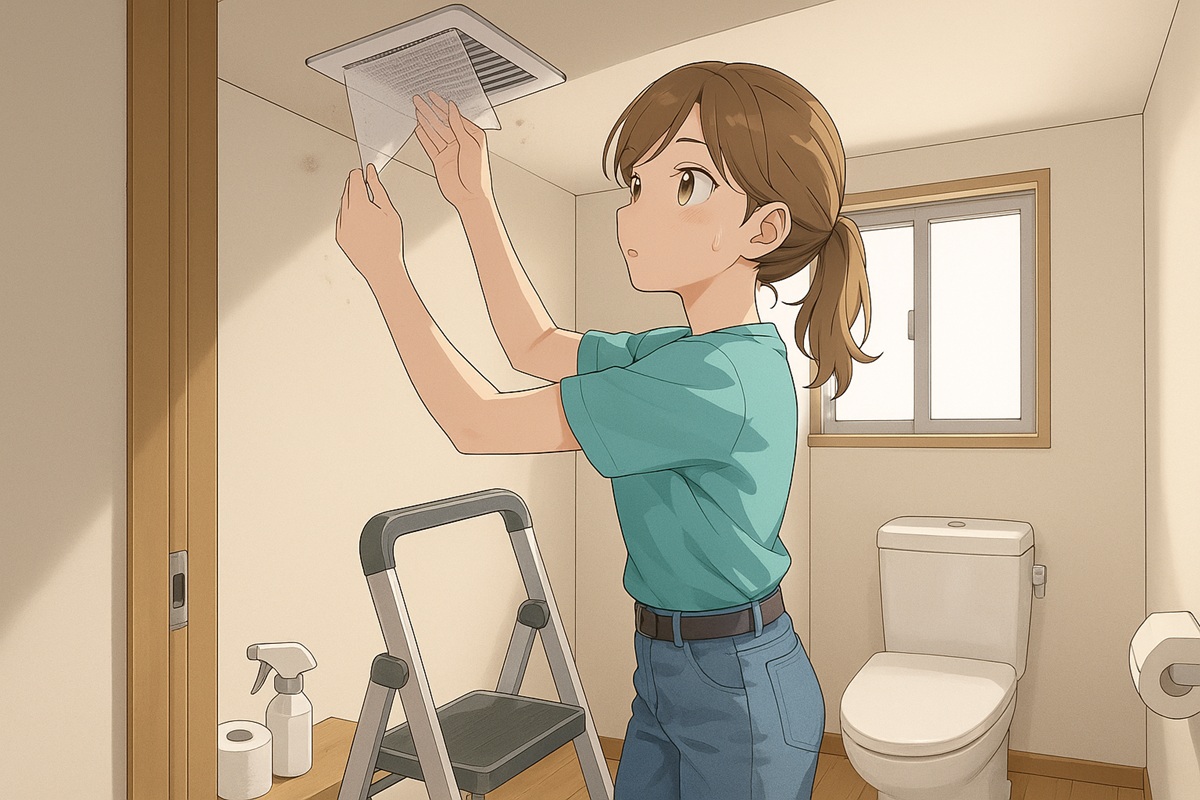 トイレの換気扇の外側にたまるホコリへの対策