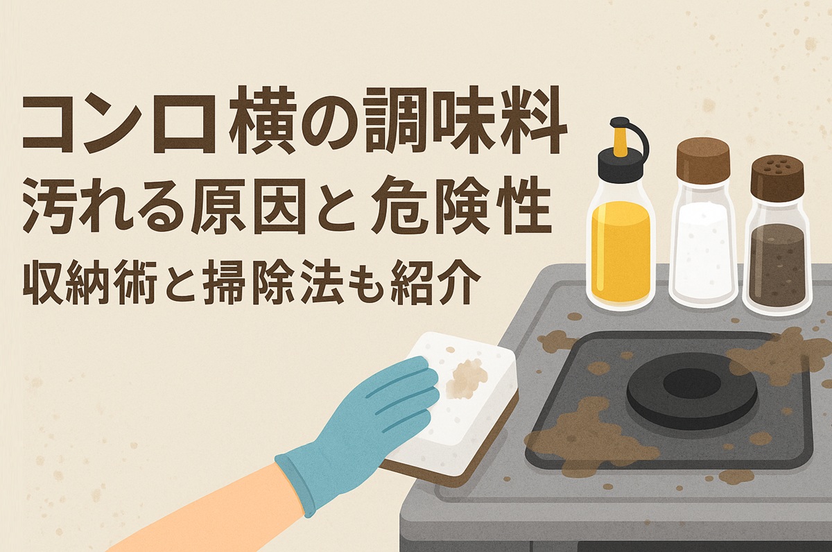 コンロ横の調味料が汚れる原因と危険性を解説!収納術と掃除法も紹介