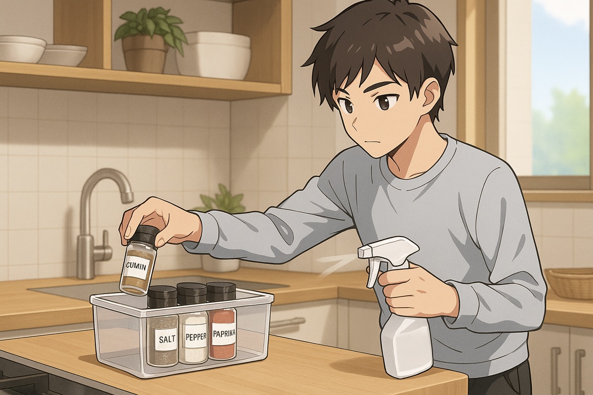 調味料を清潔に保つための収納アイデア