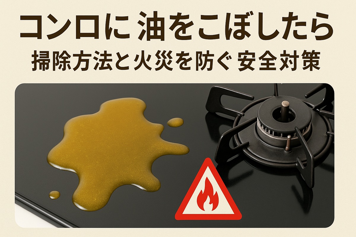 コンロに油をこぼしたら何をする？正しい掃除方法と火災を防ぐ安全対策