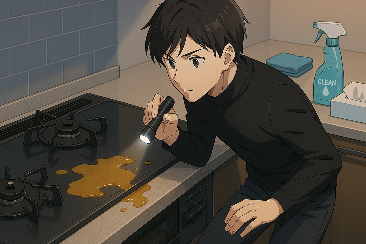 ビルトインコンロで油をこぼしたときの注意点