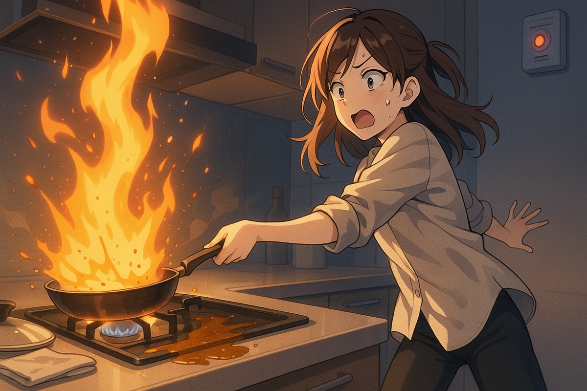 コンロの油の吹きこぼれが原因で火事になるリスクと防止策