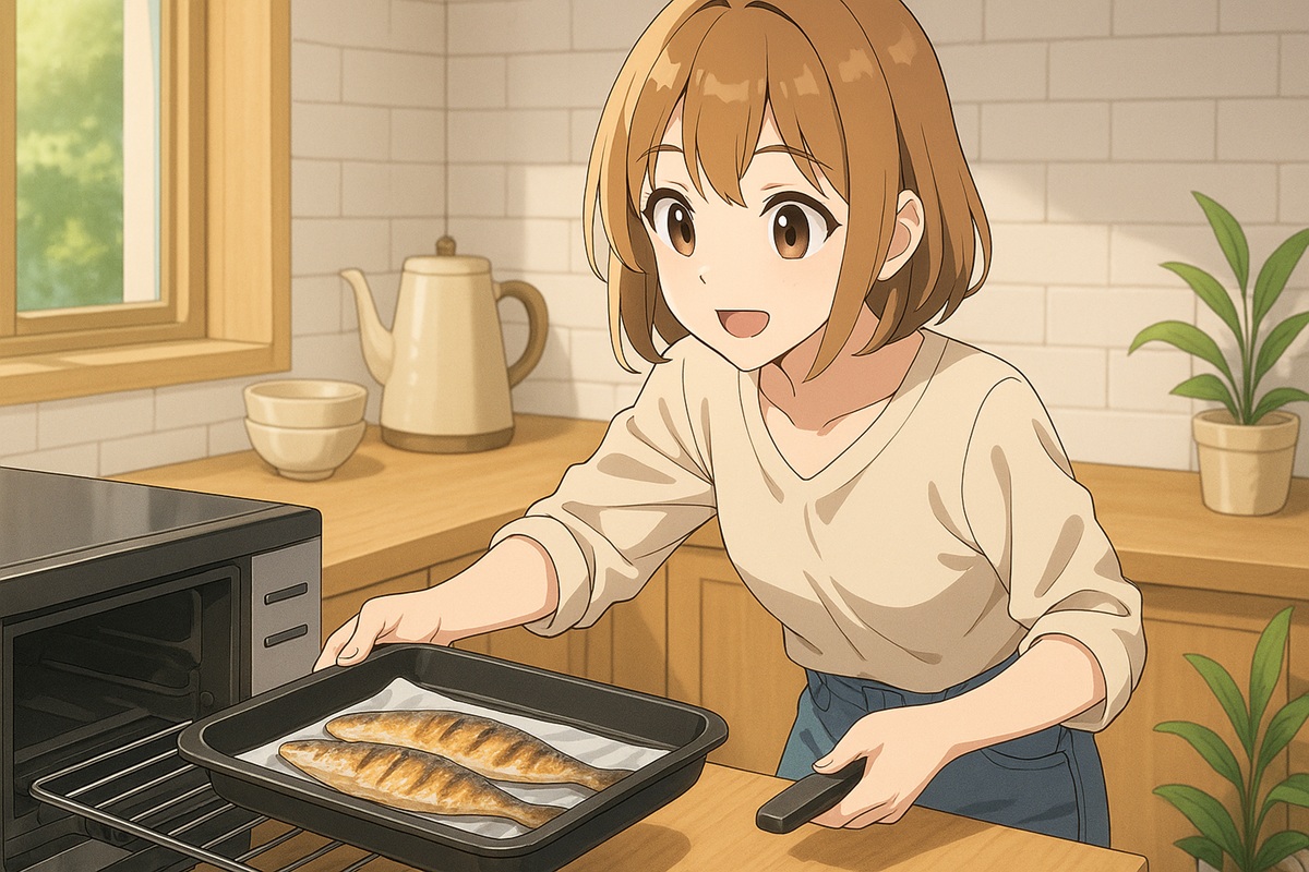 グリル用プレートを使った魚焼きグリルを汚さないテクニック