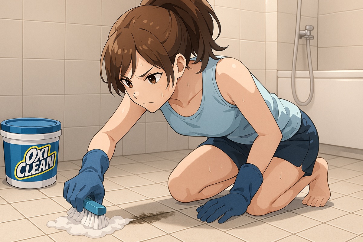 お風呂タイルの黒ずみの落とし方とオキシ活用