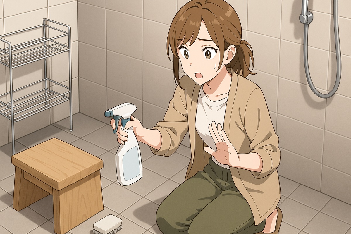 お風呂タイル掃除における素材別NG例と金属・木材の扱い